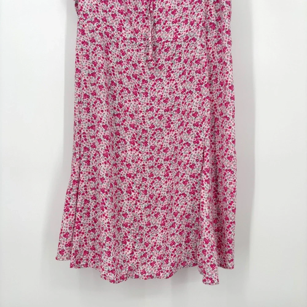 NWT City Chic Pink Foolish Ditsy Floral Ruffle Strap Tie Front Dress sz 24W - Picture 6 of 12